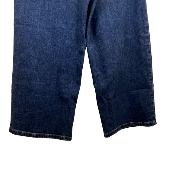 Banana Republic Factory Dark Wash Cropped Pleated Jeans Size10 - Picture 3 of 8